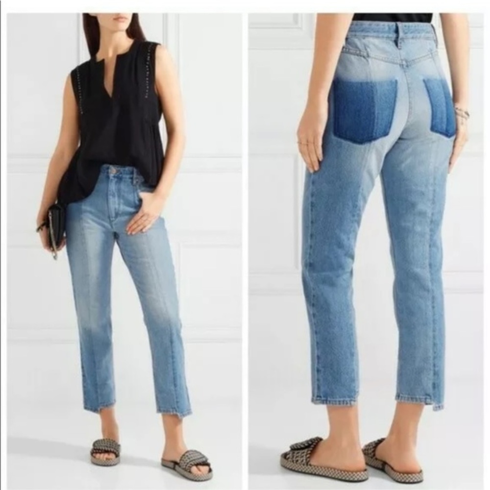 Isabel Marant Etoile Clancy Mixed Denim Jeans 38